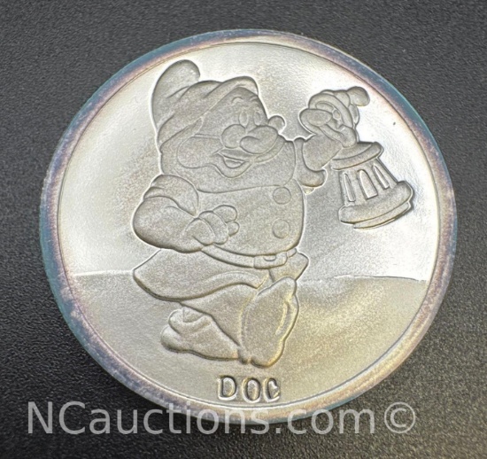 Disney 1 Troy Oz .999 Fine Silver DOC Bullion Coin