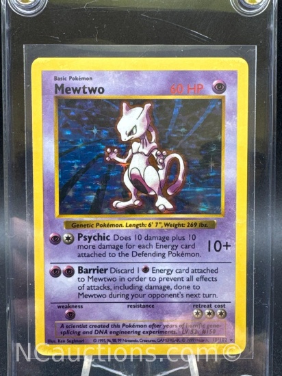Pokemon WOTC Shadowless Holo Mewtwo Pokemon Card