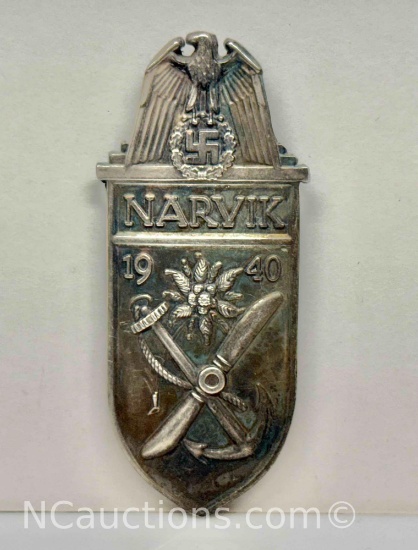 Narvik sign pin 1940 WH Wehrmacht NAZI WWII Eastern Front Russia USSR Edelwei
