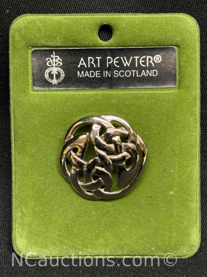 Art Pewter Fine Brooch Pin Scotland