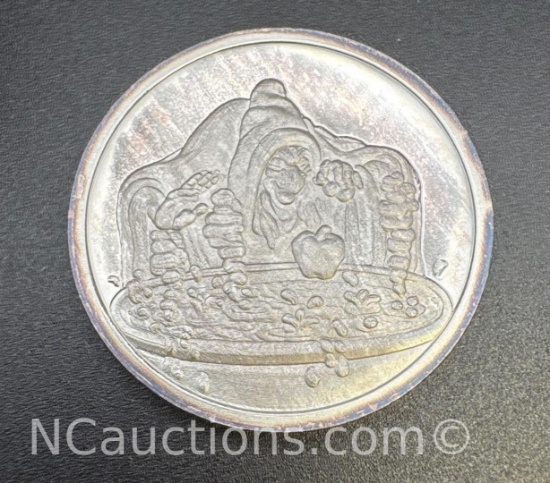 Disney 1 Troy Oz .999 Fine Silver The Witch Bullion Coin