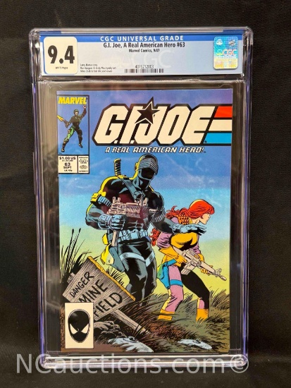 G.I. Joe, A Real American Hero #63 Marvel Comics, 9/87 CGC 9.4