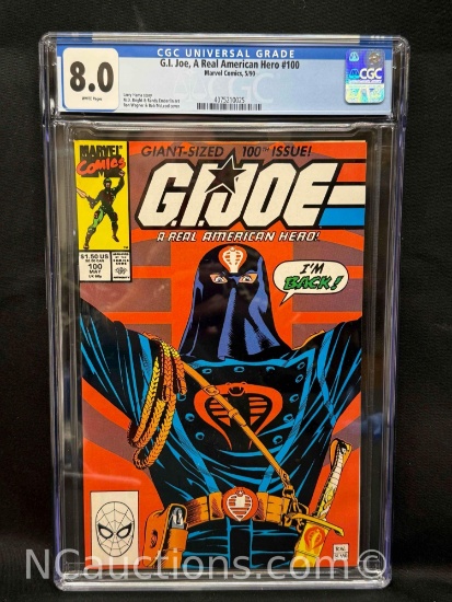 G.I. Joe, A Real American Hero #100 Marvel Comics, 5/90 CGC 8.0