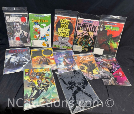 12 Comics Spawn, Bloodshot, Zorro more
