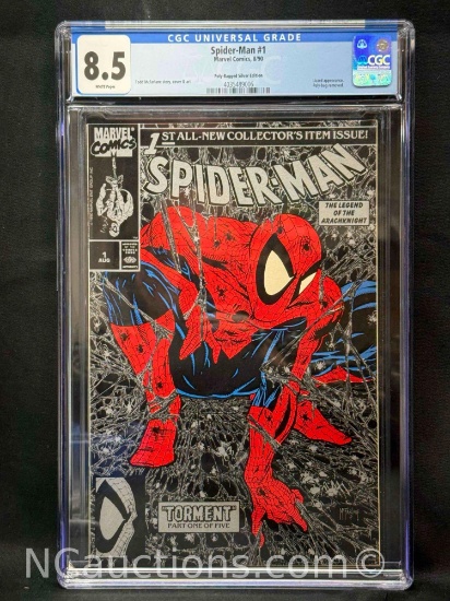 Spider-Man #1 Marvel Comics, 8/90 CGC 8.5 silver edition