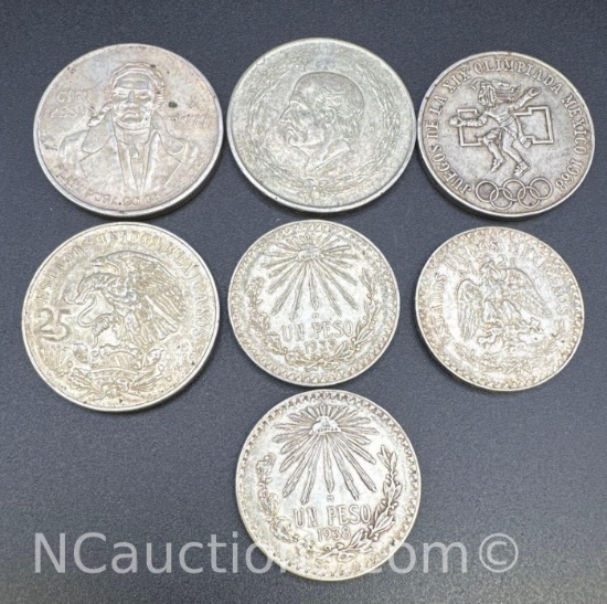 Mexican 72% Silver Coins 150.46 Grams
