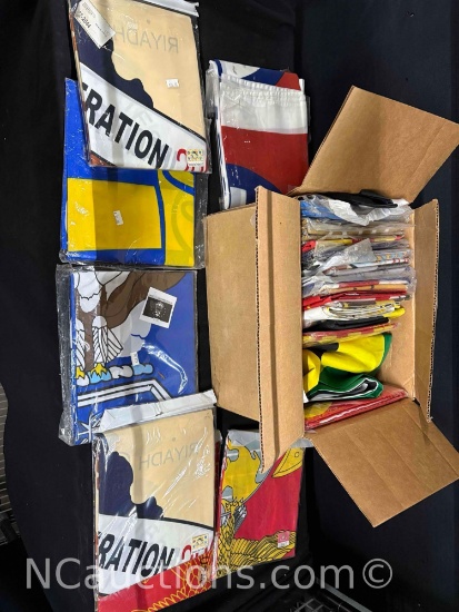 box full of 3x5 foot flags appx 30