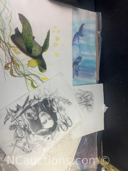9 Original Sketches painting says Robert Gray
