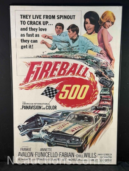 Framed Fireball 500 Movie Poster 27x40 Annette Funicello