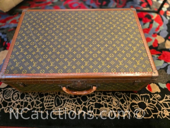 LOUIS VUITTON - ORIGINAL SIGNED AND NUMBERED -  LEATHER MONOGRAM SUITCASE