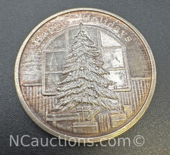 Happy Holidays 1 Troy Oz .999 Fine Silver Bullion Coin
