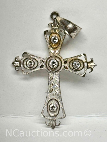 1 of a Kind 925 Sterling Silver Cross Pendant 7g total