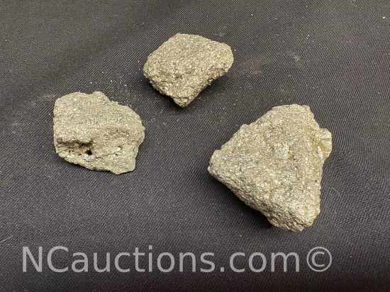 3 pieces of pyrite fools gold
