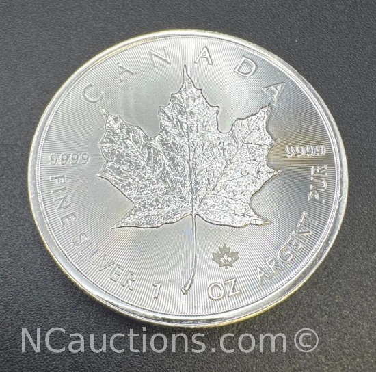 2024 Canadian Maple Leaf 1 Troy Oz .9999 Fine Silver Bullion Coin