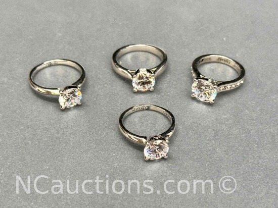 4 925 Sterling Silver Rings various Sizes 14.5g total