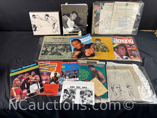 Muhammad Ali magazines, newspapers, drawings, book and more