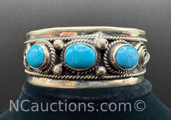 Turquoise Cuff Bracelet 37.06 Grams