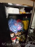 Locking cabinet with contents spare parts forvoice emitters etc.
