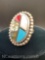 Sterling Silver Turquoise Ring 14.28 Grams Size 8