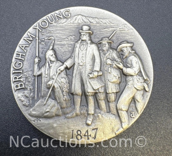 1847 Brigham Young Sterling Silver Coin 35.06 Grams
