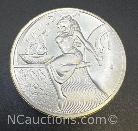 2 Troy Oz .999 Fine Silver Egyptian Bullion