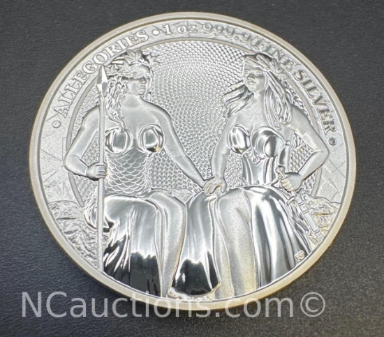 2021 Germania Allegories 1 Troy Oz .999 Fine Silver Bullion Coin