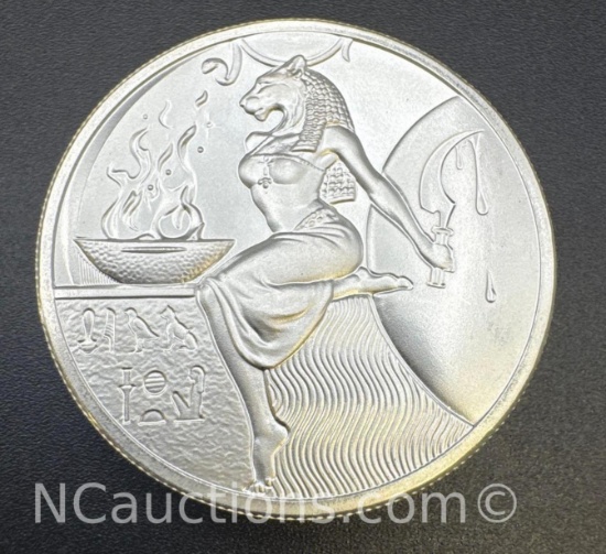 2 Troy Oz .999 Fine Silver Egyptian Bullion Coin