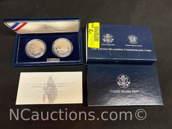 2000 Leif Erickson Millenium Commemorative Proof coins 90 percent silver 26.73 grams each P