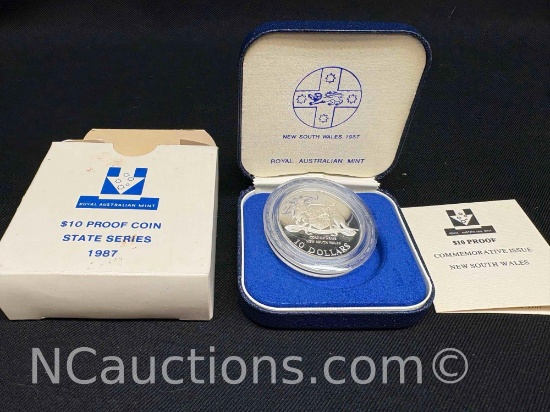 Sterling .925 Silver 1987 10 dollar Coin Australia 20 grams