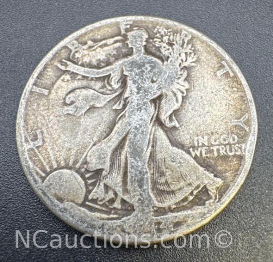 1944 90% Silver Walking Liberty Half Dollar Coin 11.92 Grams