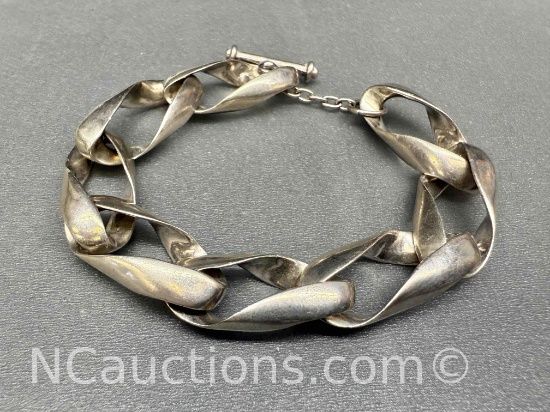 Sterling Silver Chain Bracelet 41g Total