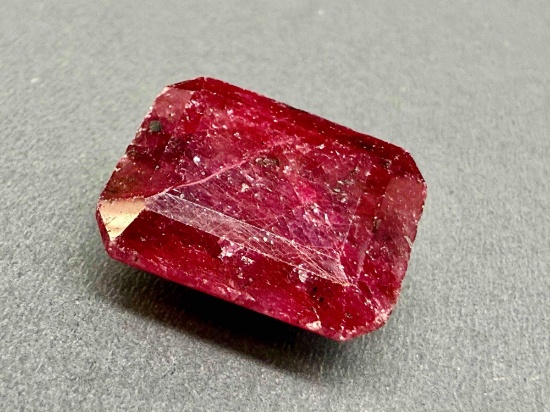 32ct Emerald Cut Ruby Gemstone