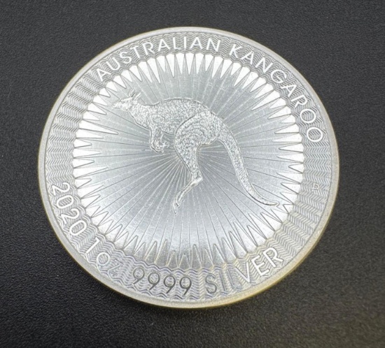 2020 1 Troy Oz .999 Fine Silver Australian Kangaroo Bullion Coin
