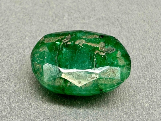 12.3ct Oval Cut Emerald Gemstone