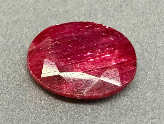 13.7ct Oval Cut Ruby Gemstone