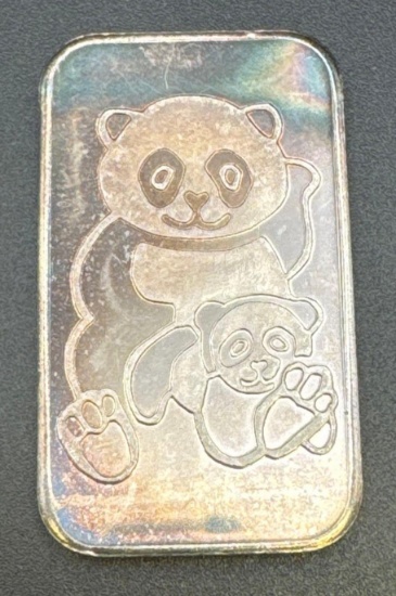 Pandagram 1 Troy Oz .999 Fine Silver Bullion Bar