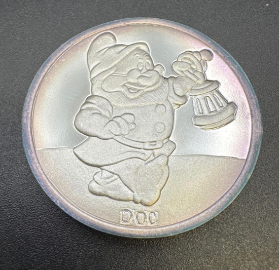 Disney 1 Troy Oz .999 Fine Silver Doc Bullion Coin