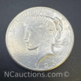 1923-S Silver Peace Dollar 90% Silver Coin 26.56 Grams