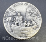 1813 Perry At Battle Of Lake Erie Sterling Silver Coin 38.76 Grams