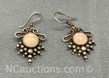 Pair of Fancy 925 Sterling Silver Earrings 5g Total