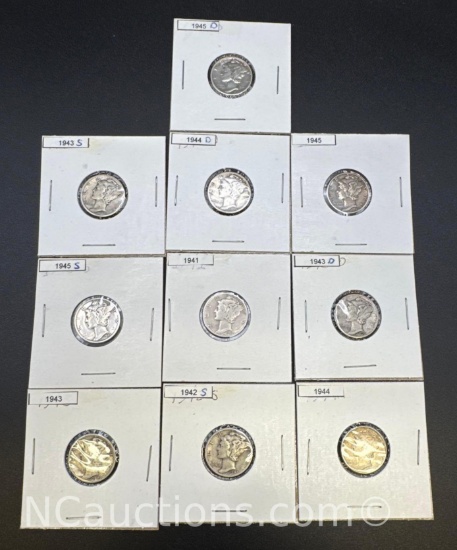 Mercury dimes 90% Silver Coins