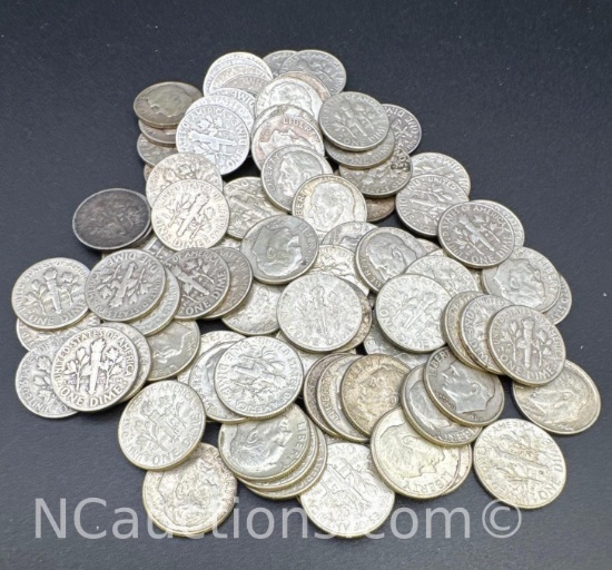 90% Silver Dimes 229 Grams