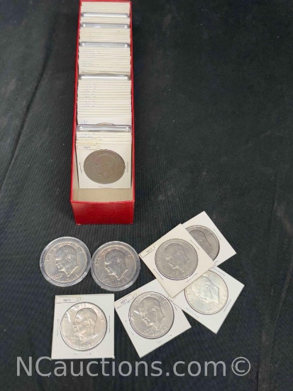 Collection of Eisenhower Dollars 1971-1978