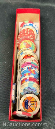 colorful casino, poker chips, tokens coins