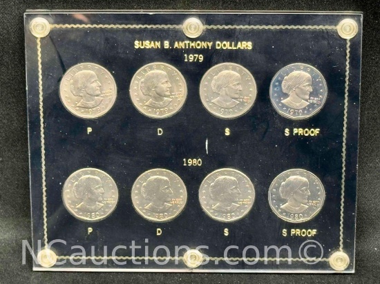 Susan B Anthony Dollars 1979, 1980 including S Proofs
