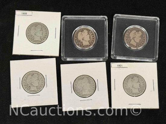 Barber Half Dollar Coins 1895-1911
