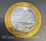 Limited Edition Flamingo .999 Fine Silver $10 Gaming Token Coin 37 Grams