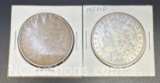 2 1921-D Morgan Silver Dollars 90% Silver Coins 56 Grams