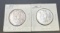 2 1963-D Franklin 90% Silver Half Dollars