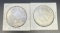 2 1923-S Silver Peace Dollars 90% Silver Coins